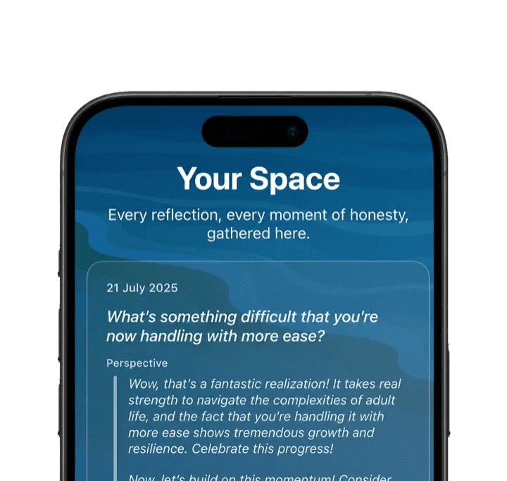 Your Space timeline screen on iPhone